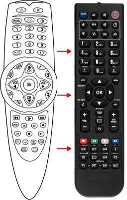 Replacement remote control for Classic IRC83146-OD