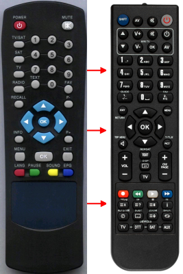 Replacement remote control for Commander 8300IR(1VERS.)