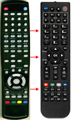 Replacement remote control for Homecast 3200CIIR