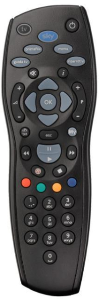 Replacement remote control for Sky Italia DS831NS