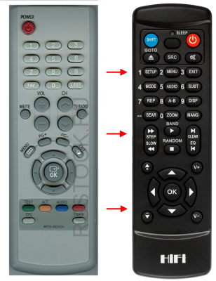 Replacement remote control for Engel RS7233
