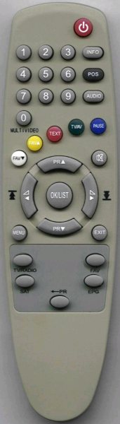 Replacement remote control for Cgv 70050