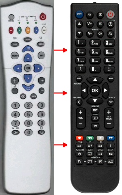 Replacement remote control for Philips DTR460000DT