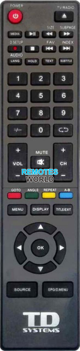 Replacement remote control for TD Systems K32DLT6H