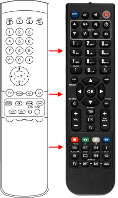 Replacement remote control for Akai ST1