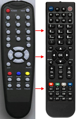 Replacement remote control for FTE Maximal IRD450CISM