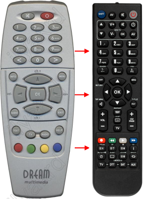 Replacement remote control for Optibox 550S