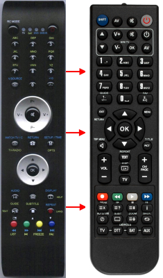 Replacement remote control for 1One DV3720S2DVB