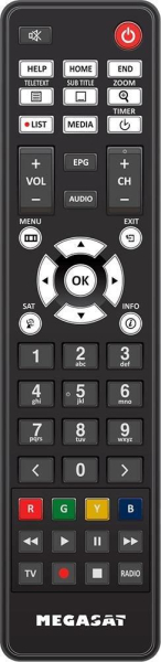 Replacement remote control for Qviart LUNIX