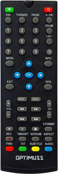 Replacement remote control for Optimuss TERES HD