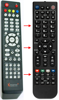 Replacement remote control for Xtreamer PRODIGY-3D