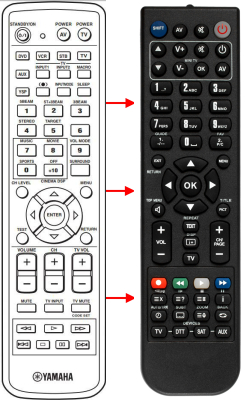 Replacement remote control for Yamaha YSP-1000