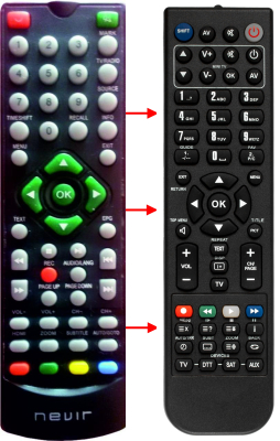 Replacement remote control for Danystar DVB-T220(1VERS.)