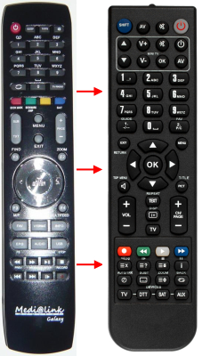 Replacement remote control for Medi@link GALAXY
