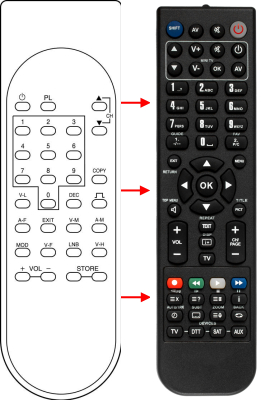 Replacement remote control for Classic IRC83069
