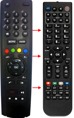 Telecomando di ricambio per Videofutur N7900-1T2C-4-AB2