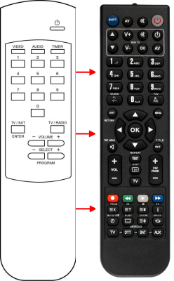 Replacement remote control for Classic IRC83020