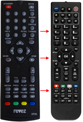 Replacement remote control for Zephir MAIN-10BIT