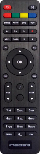 Replacement remote control for Cahors FTA-TVS8100HD