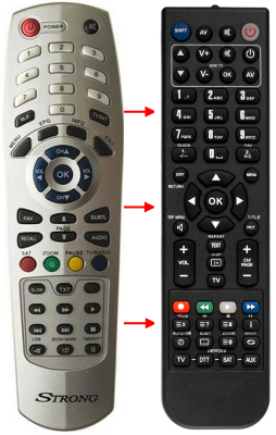 Replacement remote control for Telewire 3000DX