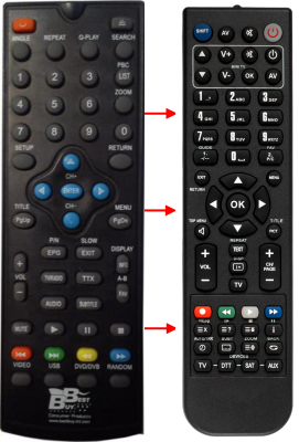 Replacement remote control for Best Buy EASY HOME COMBO USB12