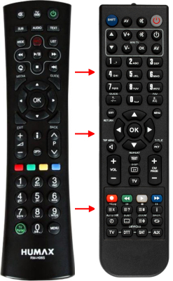 Replacement remote control for Humax FR1000HD