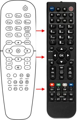 Replacement remote control for Classic IRC83125-OD