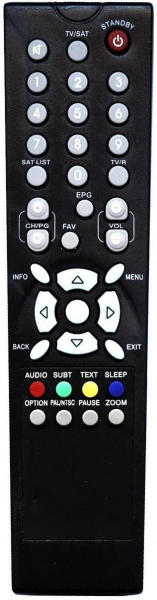 Replacement remote control for Pollin PVR5950-R KOSCOM