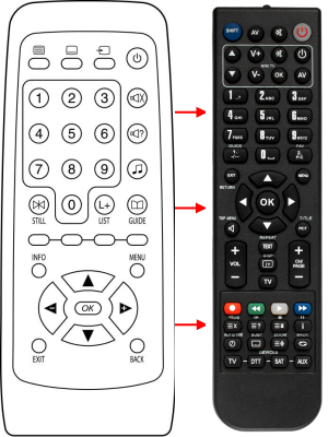 Replacement remote control for Sagem ITD58