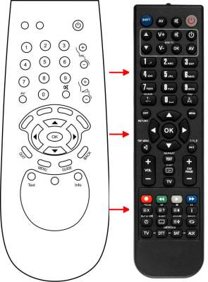 Replacement remote control for Classic IRC83077