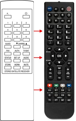 Replacement remote control for Satec SS9000STEREO