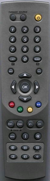 Replacement remote control for Ziggo RS505HUMAX