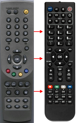 Replacement remote control for Humax DTT3500(2VERS.)