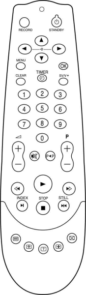 Replacement remote control for Blaupunkt RTV716HI FI