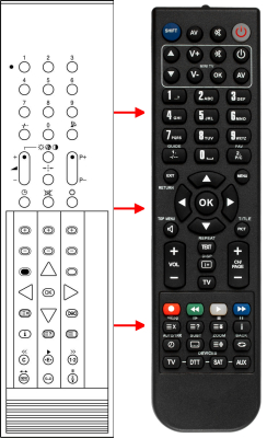 Replacement remote control for Classic IRC81190