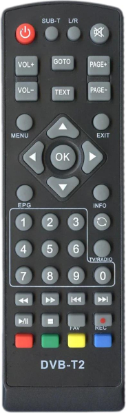 Replacement remote control for U2c DVB-T2
