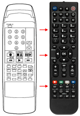 Replacement remote control for Anitech 8119-100-0094