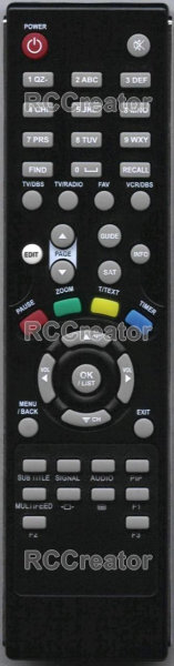 Replacement remote control for Challenger CD790FTA BLACK PANTHER