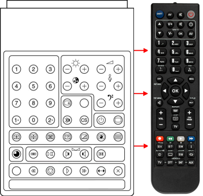 Replacement remote control for Pioneer 4822 218 20598