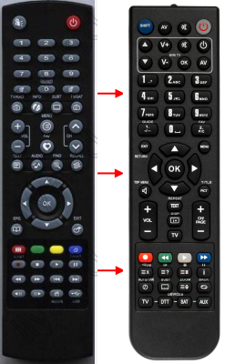 Replacement remote control for Silvercrest RG405-PVRS1