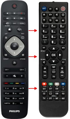 Replacement remote control for Philips YKF307-001