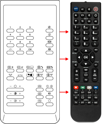 Replacement remote control for Classic IRC81116