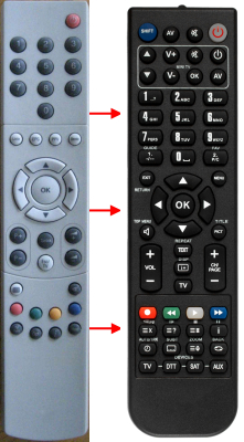 Replacement remote control for Pace DC221KD