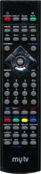 Replacement remote control for Mytv 22LED TV DVB-T
