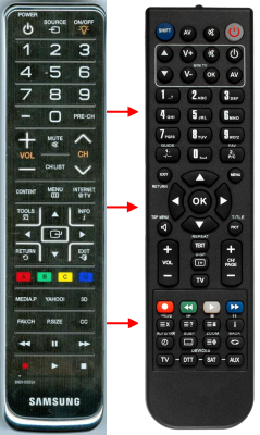 Replacement remote for Samsung PN58C8000YF, UN55C8000XF