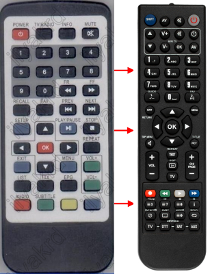 Replacement remote control for Odys MF10ONYX