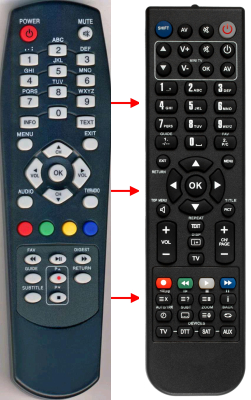 Replacement remote control for Digital S1
