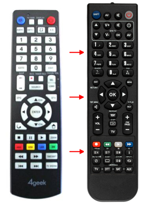Replacement remote control for 4Geek DMPR-850N