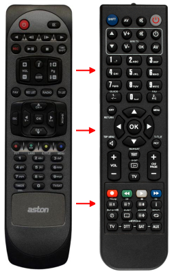 Replacement remote control for Aston WAMBA HD