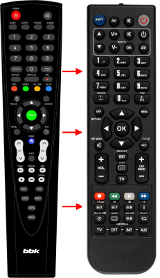 Replacement remote control for Bbk RC-LEX500